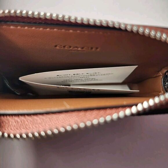 NWT Coach CR833 Zip Card Case In Signature Canvas With Banana Print - Picture 2 of 5